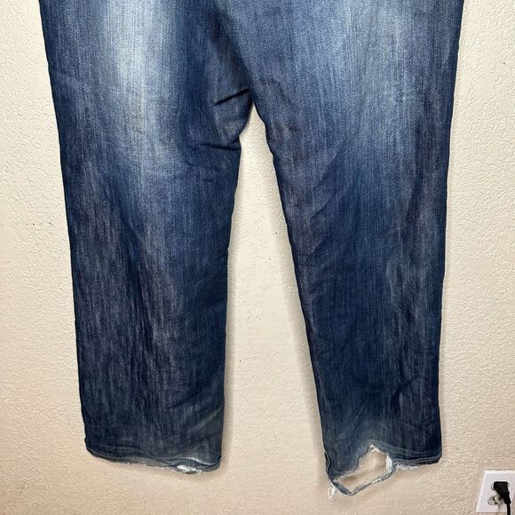 Y2K Avirex Baggy Hip Hop Embroidered Jeans 38X32 - Picture 6 of 7